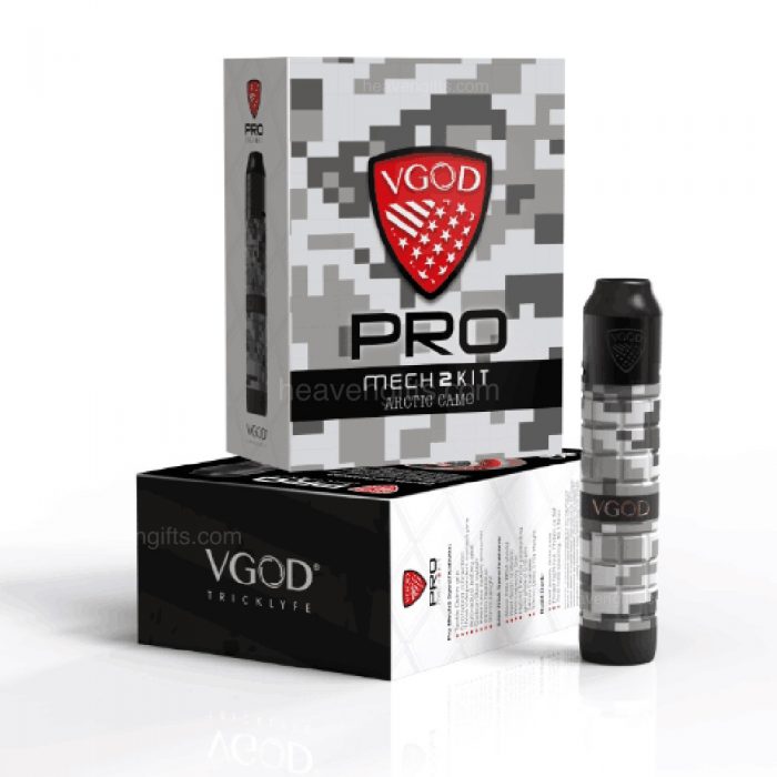 <p style="text-align: justify;">دستگاه VGOD PRO Mech 2 Kit یک دستگاه قدرتمند که با یک باتری 18650 و اتومایزر RDA یک هیولای دودزا را به شما هدیه میکند. ساخته شده از مس با کیفیت بالا و استیل ضد زنگ، این دستگاه احساس فوق العاده را برای شما به ارمغان میاورد اتومایزر  RDA قطر 24 میلی متر با طراحی دوگانه و 2 میلی متر سوراخ هواکش و دارای مخزن مایع 2ml است. همراه با جریان هوا از پایین ، فقط این دستگاه حرفه ای را دریافت کنید و از یک تجربه شگفت انگیز لذت ببرید!</p>