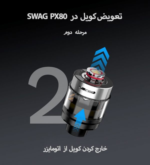 تعویض کویل و پر کردن پاد مخزن ماد SWAG PX80